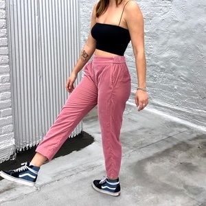 J. Crew Pink Velvet Pull-on Trousers